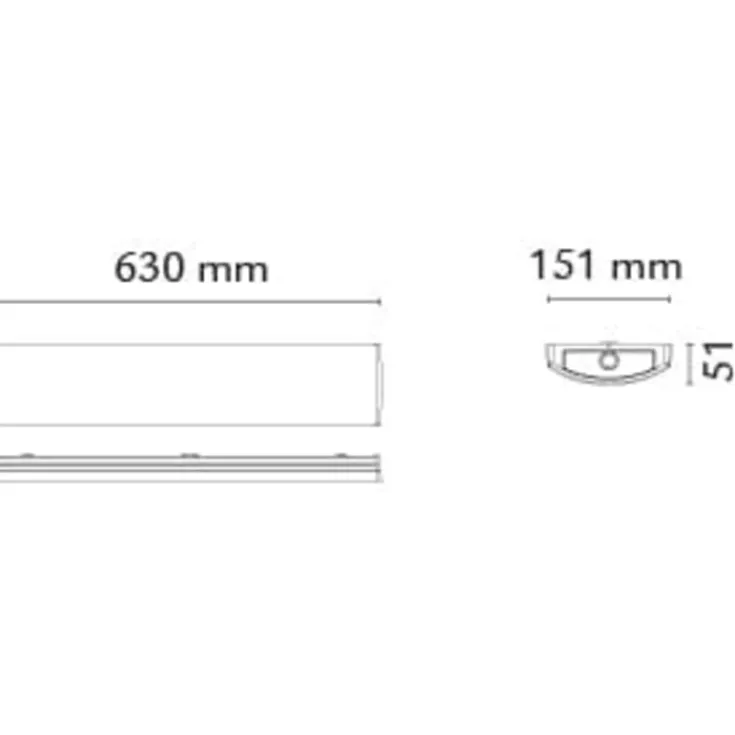 New SG Wave lysarmatur, 60 cm, 3000K Led Armaturer