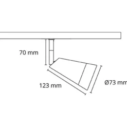 Hot SG Zip Glas 1F skinnespot, dimtowarm, Skinnespots