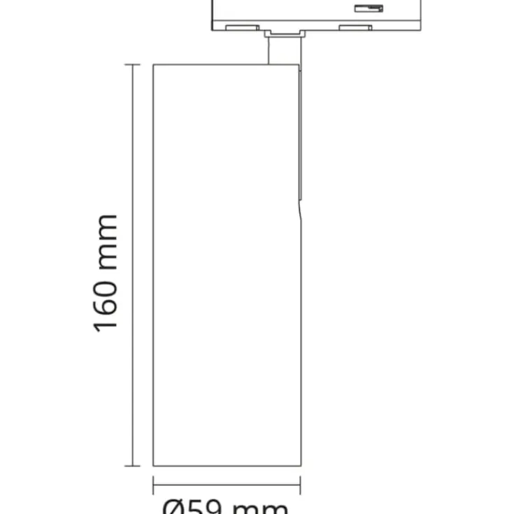 Discount SG Zip Tube Mini 1F skinnespot, 2700K, Skinnespots