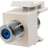 Online keystone F-connector, 3GHz, 75 Ohm, hvid Udtag & Konnektorer