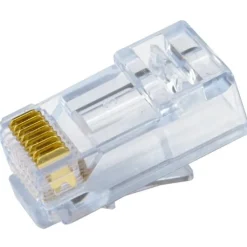 Clearance RJ45 gennemkørsel stik CAT.6/6A uskærmet, blå, 20-pak Netværksstik
