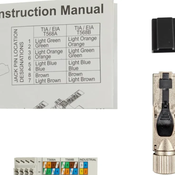 Hot RJ45 Keystone konnektor, CAT6/6A/7A, Netværksstik