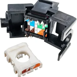 Outlet RJ45 Keystone konnektor, CAT6A/6, uskærmet, Udtag & Konnektorer
