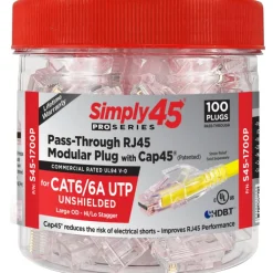 Hot RJ45 netværksstik, CAT6/6A, uskærmet, 100 stk. Netværksstik