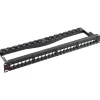 New RJ45 Patchpanel Rack 24 Port, unloaded, skærmet Udtag & Konnektorer