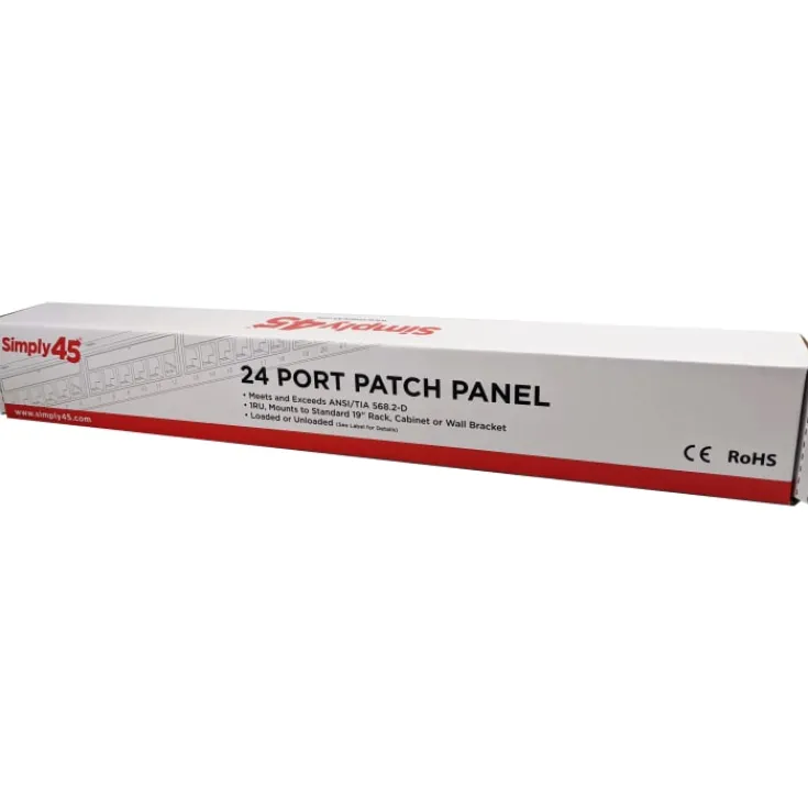 New RJ45 Patchpanel Rack 24 Port, unloaded, skærmet Udtag & Konnektorer