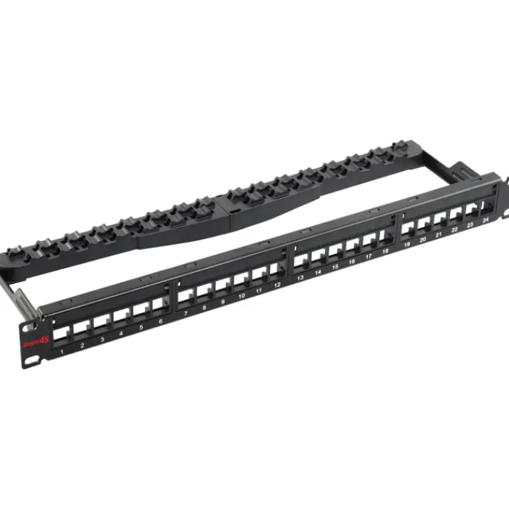 Best RJ45 Patchpanel Rack 24 Port, unloaded, uskærmet Udtag & Konnektorer