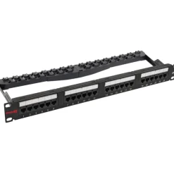 Sale RJ45 Patchpanel Rack 24 Porte loaded, CAT6, uskærmet Udtag & Konnektorer