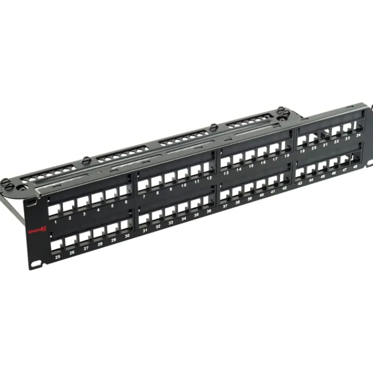 Best RJ45 Patchpanel Rack 48 Port unloaded, uskærmet Udtag & Konnektorer