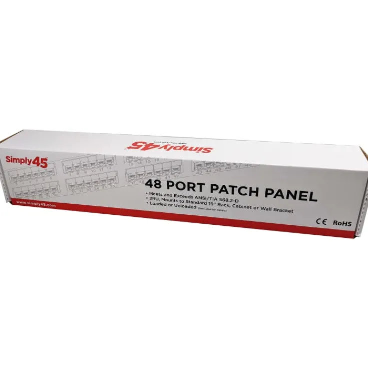 Best RJ45 Patchpanel Rack 48 Port unloaded, uskærmet Udtag & Konnektorer