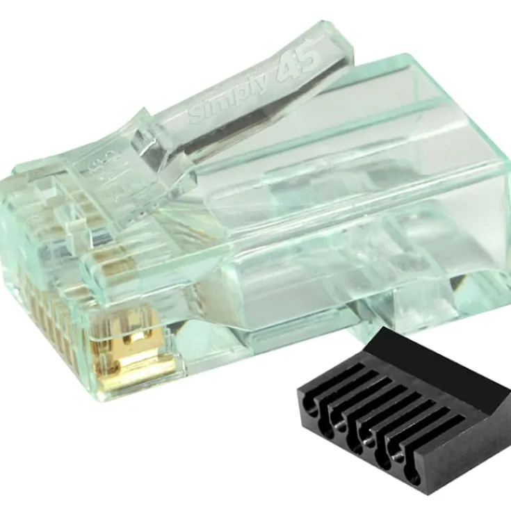 Discount RJ45 standard stik CAT.6/6A uskærmet, grøn, 20-pak Netværksstik