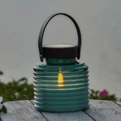 Best Aston solcelle lanterne, grøn, 16 cm Udendørs Bordlamper|Udendørs Batterilamper