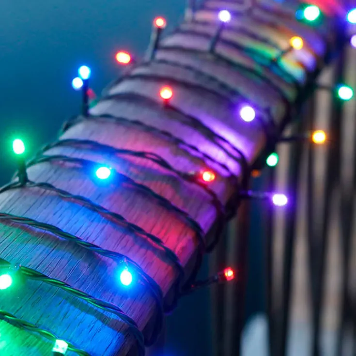 Clearance Easy-Line udendørs lyskæde, batteri, 40 farvede lys, 3,9 meter Udendørs Julelys