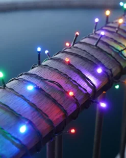 Discount Easy-Line udendørs lyskæde, batteri, 80 farvede lys, 7,9 meter Udendørs Julelys
