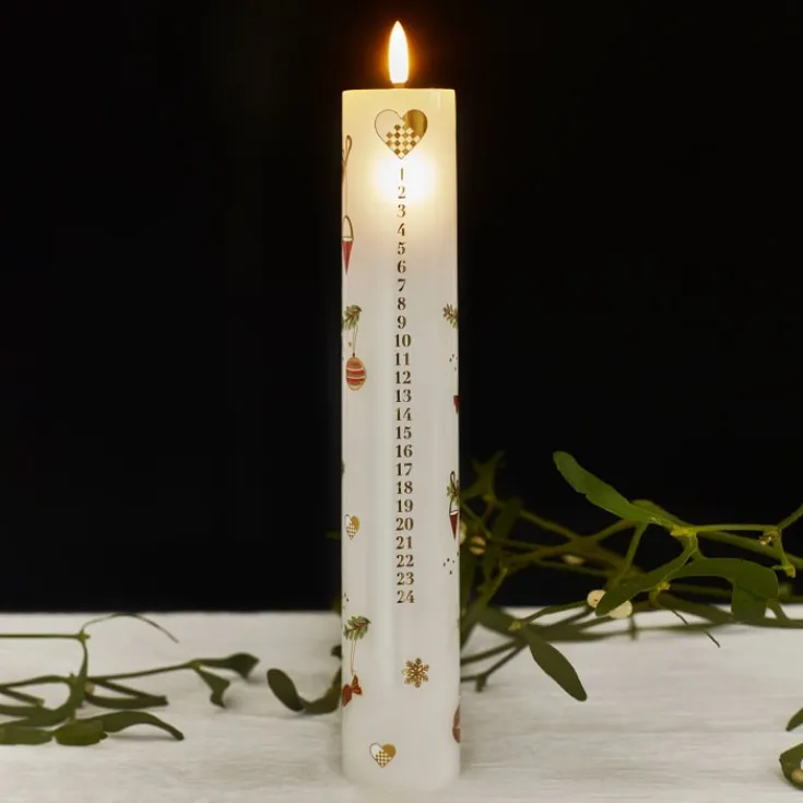 Sale Mie LED kalenderlys, Julepynt Med Lys