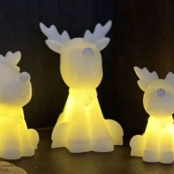 New Naja rensdyr med lys, 11,6 cm Julepynt Med Lys|Sirius