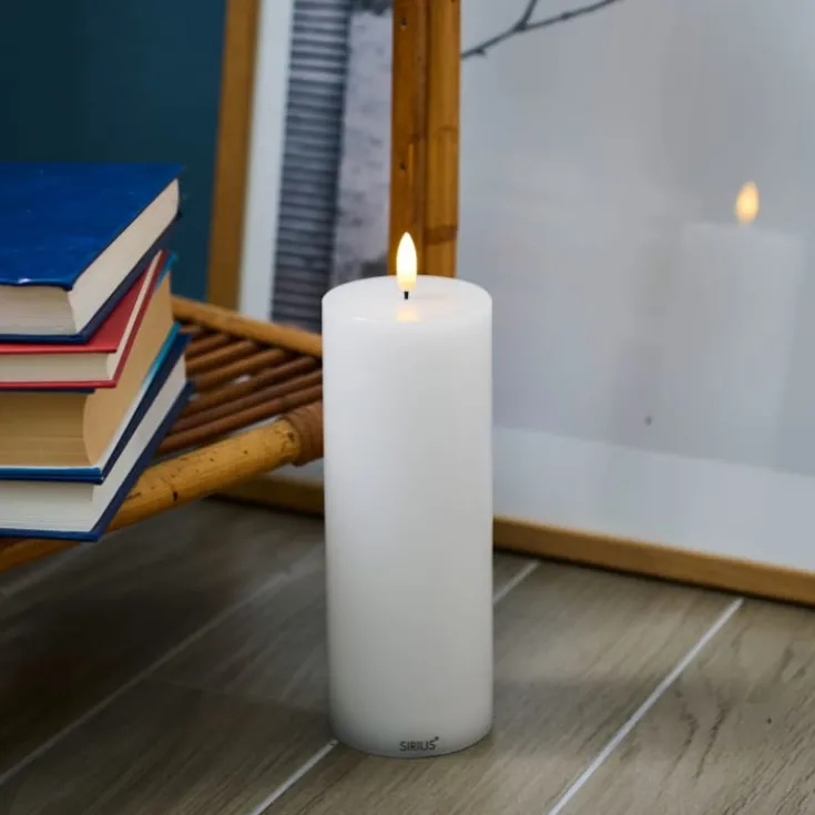 Clearance Sille Exclusive LED bloklys, batteri Sirius|Kunstige Stearinlys