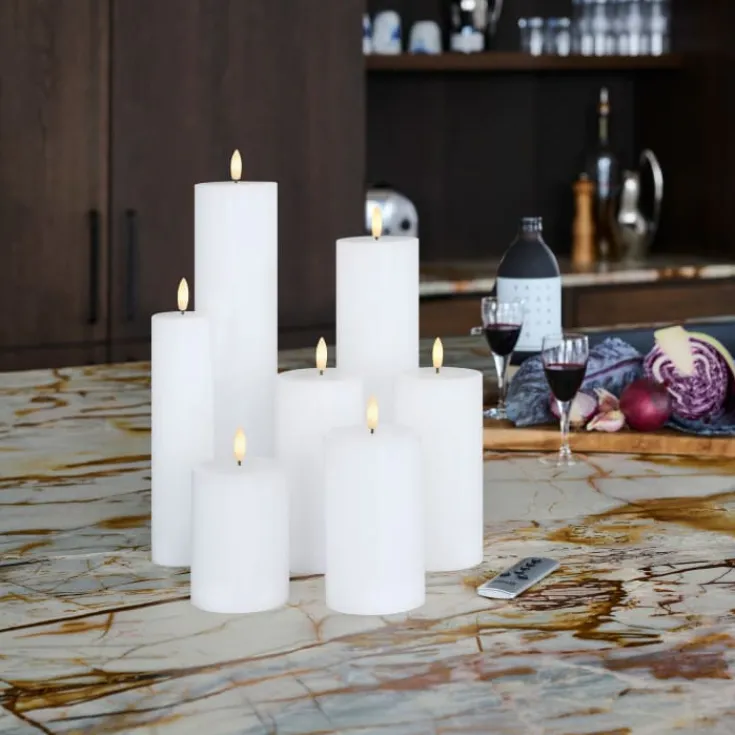 Hot Sille Exclusive LED bloklys, batteri Sirius|Kunstige Stearinlys