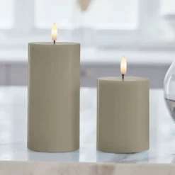 Online Sille LED bloklys, batteri, Sirius|Kunstige Stearinlys