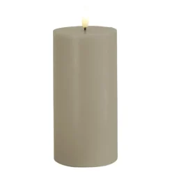 Outlet Sille LED bloklys, batteri, grå Kunstige Stearinlys
