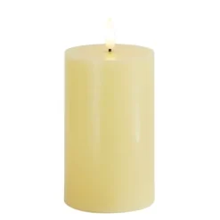 New Sille LED bloklys, batteri, gul Sirius|Kunstige Stearinlys