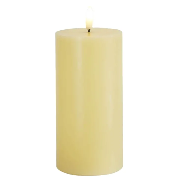 Sale Sille LED bloklys, batteri, gul Sirius|Kunstige Stearinlys