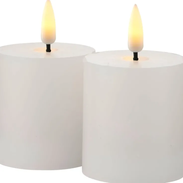 Sille LED bloklys, batteri, Sirius|Kunstige Stearinlys