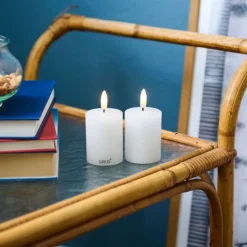 Sille LED bloklys, batteri, Sirius|Kunstige Stearinlys