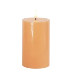Outlet Sille LED bloklys, batteri, orange Kunstige Stearinlys