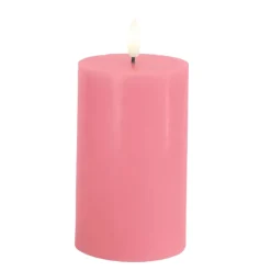 Outlet Sille LED bloklys, batteri, rosa Sirius|Kunstige Stearinlys