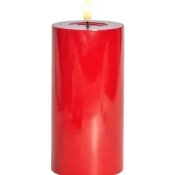 Clearance Sille LED bloklys, batteri, rød, Sirius|Kunstige Stearinlys