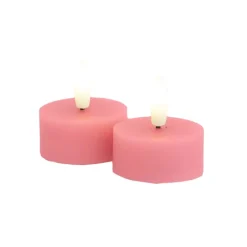 Sille LED fyrfadslys, batteri, rosa Sirius|Kunstige Stearinlys