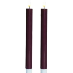 Sille LED kronelys, batteri, , 2-pak Kunstige Stearinlys