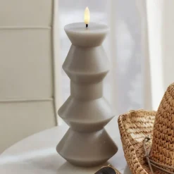 Discount Sille Nordic Sculpture Geometri kunstig stearinlys, Sirius|Kunstige Stearinlys