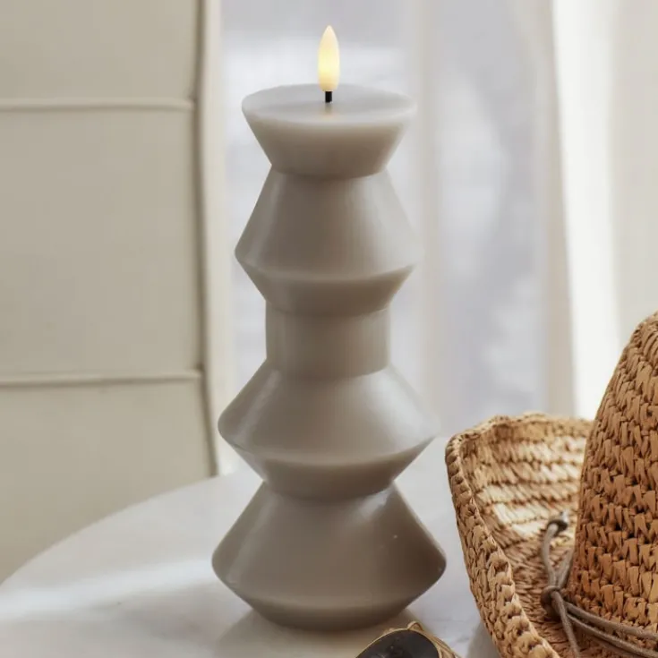 Discount Sille Nordic Sculpture Geometri kunstig stearinlys, Sirius|Kunstige Stearinlys