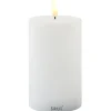Outlet Sille udendørs LED bloklys, batteri, hvid Sirius|Kunstige Stearinlys