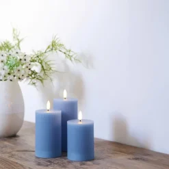 New Smilla LED bloklys, genopladelig, Kunstige Stearinlys