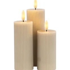 Online Smilla LED bloklys, genopladelig, Tilbud|Kunstige Stearinlys