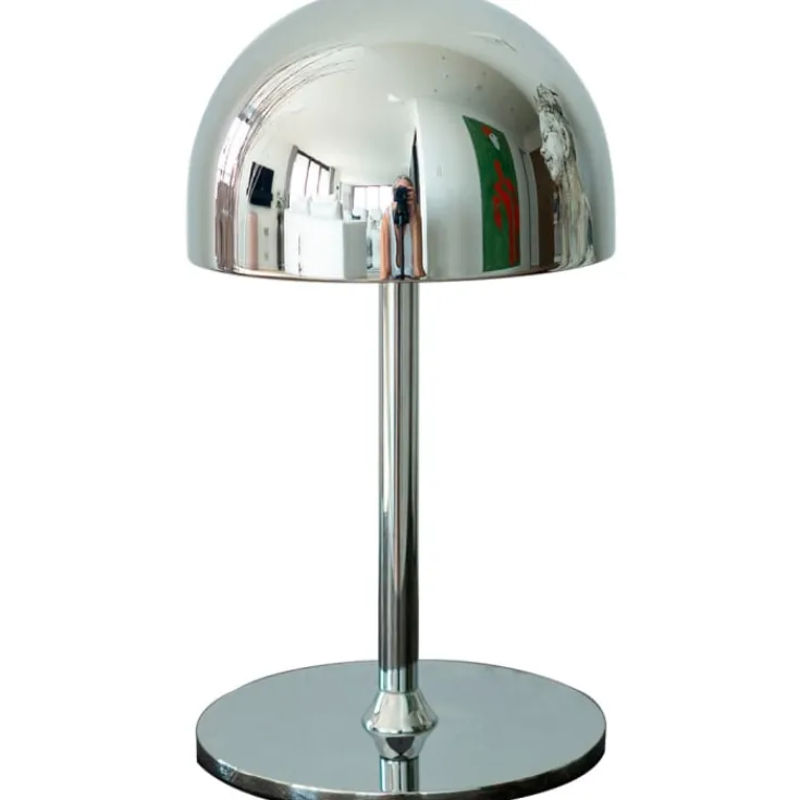 Online Tim genopladelig bordlampe, krom, 22 cm Udendørs Bordlamper|Genopladelige Lamper