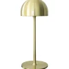 Outlet Tim genopladelig bordlampe, messing, 30 cm Udendørs Bordlamper|Genopladelige Lamper