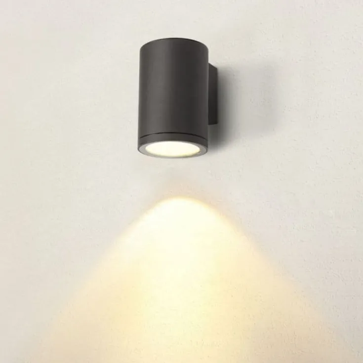 Hot Enola L Round udendørs væglampe, 19 cm Udendørs Væglamper