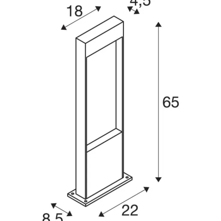Flatt Pole havelampe, brun, Havelamper