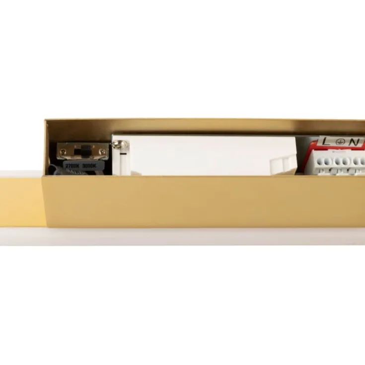 Clearance One Linear væglampe, messing, 50 cm Væglamper|Slv