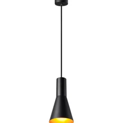 Outlet Phelia pendel, sort/guld, Ø13 cm Slv