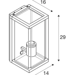 New Quadrulo udendørs væglampe Udendørs Væglamper|Slv