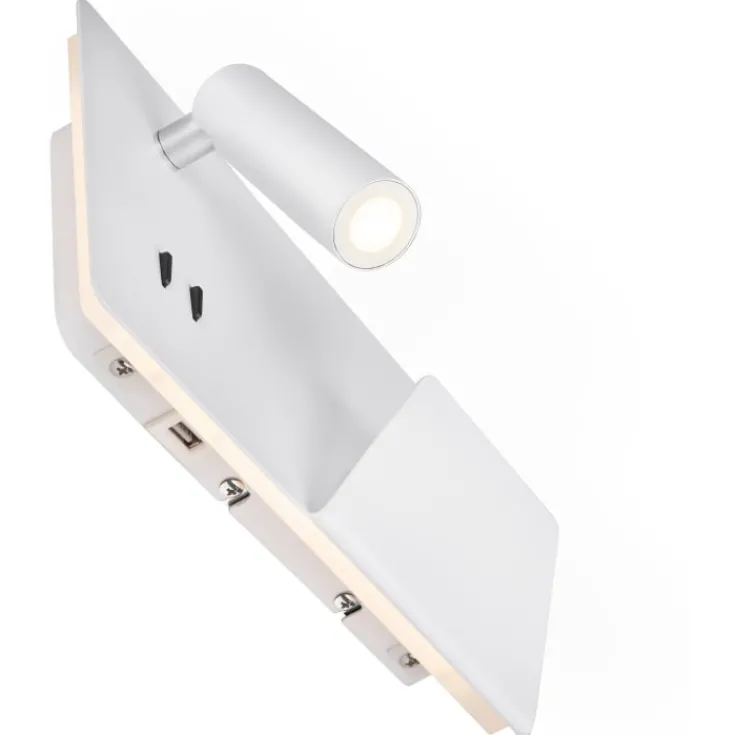 Outlet Somnila USB væglampe, hvid, Slv