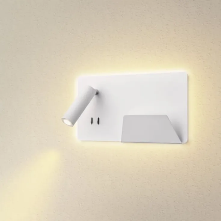 Outlet Somnila USB væglampe, hvid, Slv