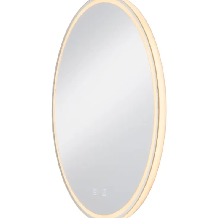 Discount Trukko spejl med lys, Ø60 cm Spejle Med Lys|Slv