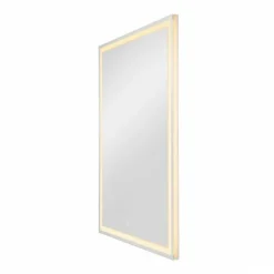 New Trukko spejl med lys, 80x60 cm Spejle Med Lys|Slv