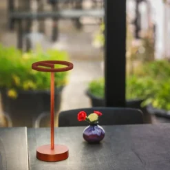 Discount Vinolina One genopladelig bordlampe, rust Udendørs Bordlamper|Genopladelige Lamper